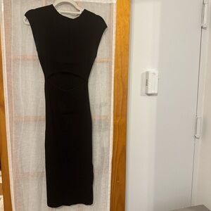 Aritzia Wilfred Black Cutout Dress Sleeveless